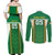 Custom Bolivia Football Couples Matching Off Shoulder Maxi Dress and Long Sleeve Button Shirt Go Champions La Verde Green Version