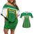 Custom Bolivia Football Couples Matching Off Shoulder Short Dress and Hawaiian Shirt Go Champions La Verde Green Version