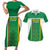 Custom Bolivia Football Couples Matching Short Sleeve Bodycon Dress and Hawaiian Shirt Go Champions La Verde Green Version