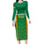 Custom Bolivia Football Family Matching Long Sleeve Bodycon Dress and Hawaiian Shirt Go Champions La Verde Green Version