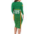 Custom Bolivia Football Family Matching Long Sleeve Bodycon Dress and Hawaiian Shirt Go Champions La Verde Green Version