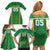 Custom Bolivia Football Family Matching Off Shoulder Short Dress and Hawaiian Shirt Go Champions La Verde Green Version