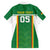 Custom Bolivia Football Family Matching Off Shoulder Short Dress and Hawaiian Shirt Go Champions La Verde Green Version