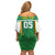 Custom Bolivia Football Family Matching Off Shoulder Short Dress and Hawaiian Shirt Go Champions La Verde Green Version