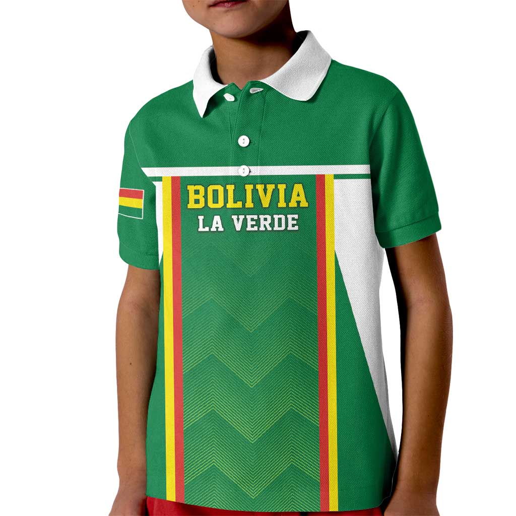 Custom Bolivia Football Kid Polo Shirt Go Champions La Verde Green Version