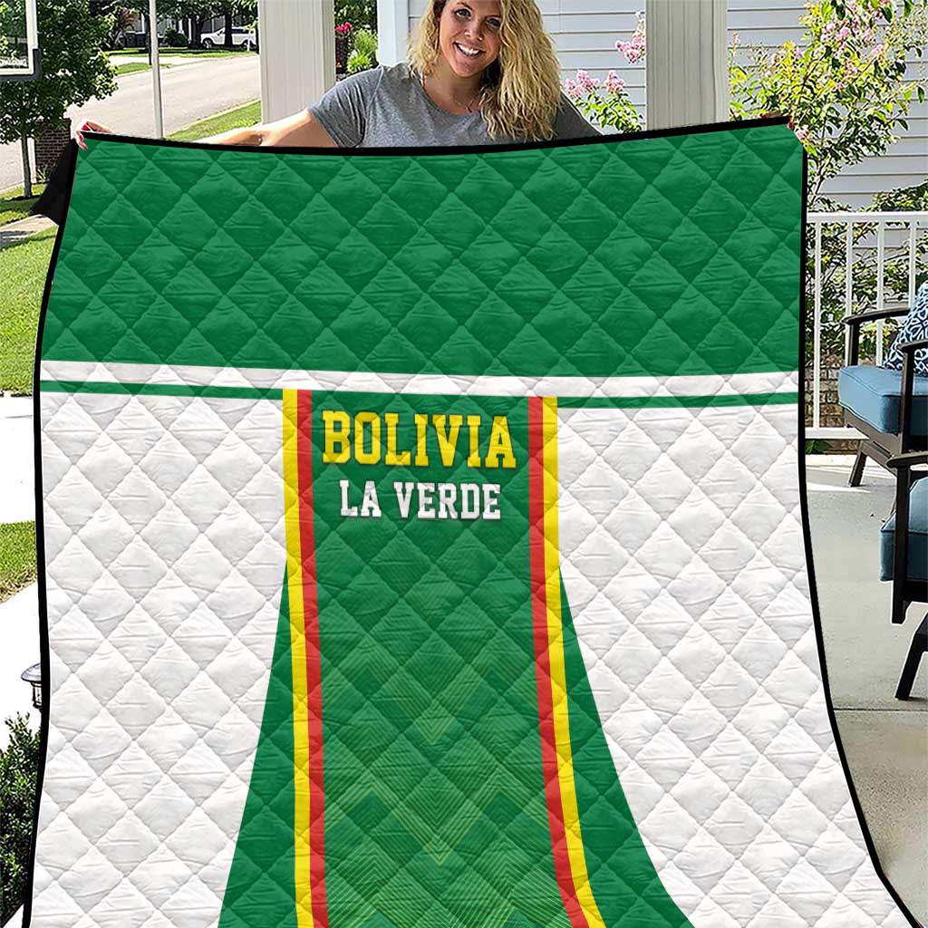 Bolivia Football Quilt Go Champions La Verde Green Version