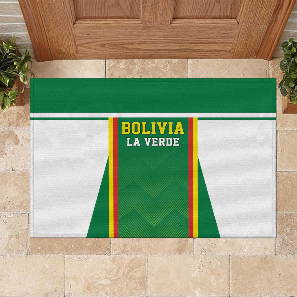 Bolivia Football Rubber Doormat Go Champions La Verde Green Version