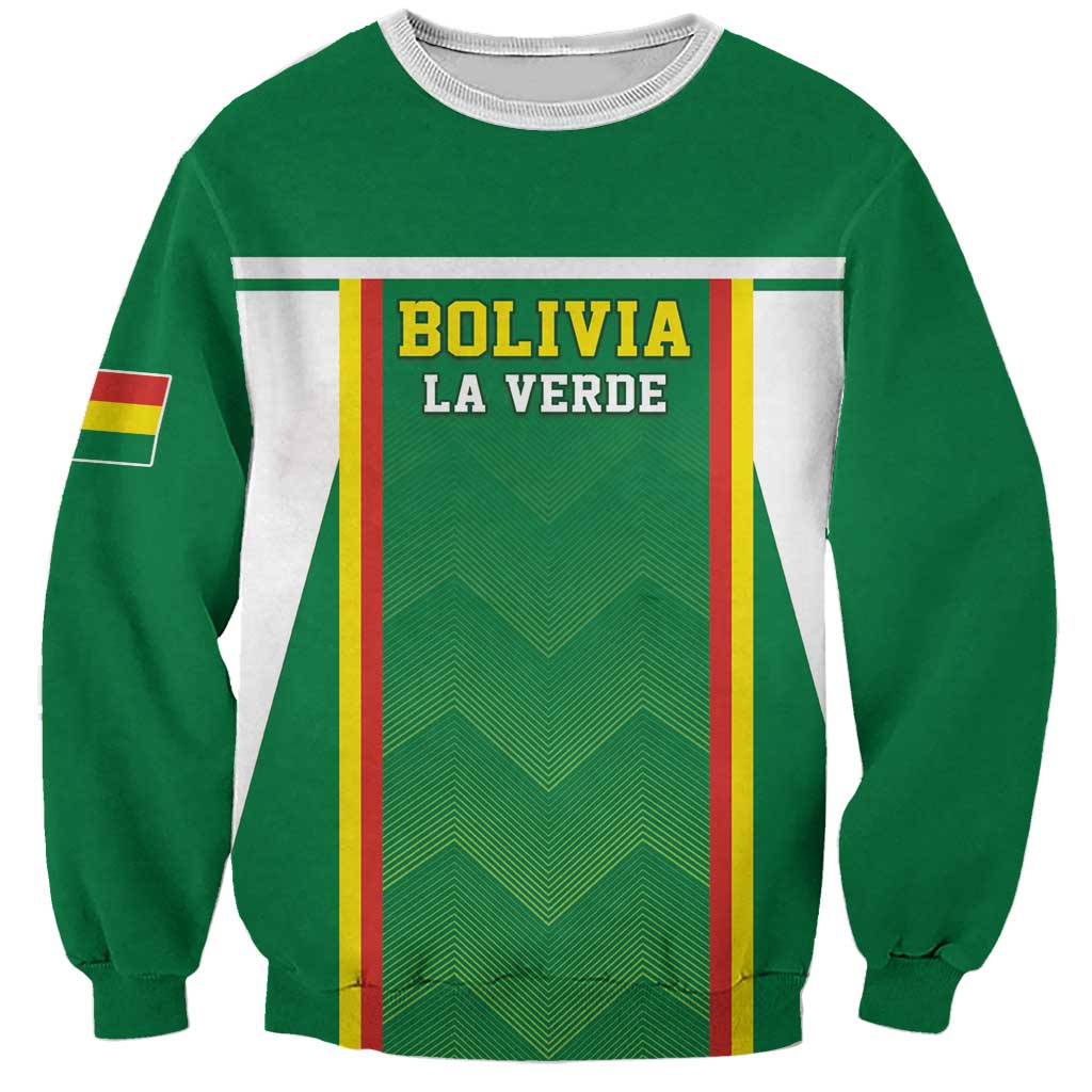 Custom Bolivia Football Sweatshirt Go Champions La Verde Green Version