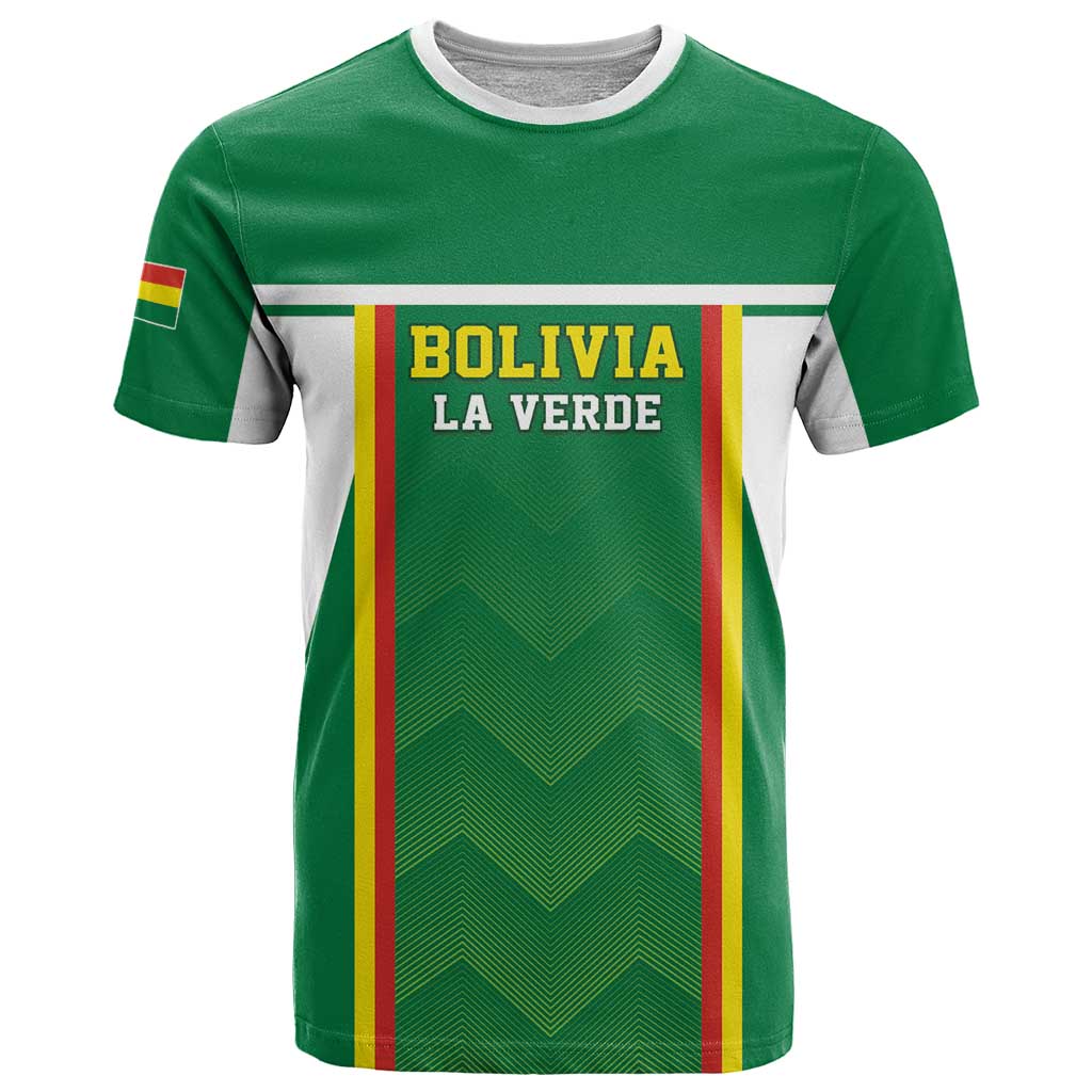 Custom Bolivia Football T Shirt Go Champions La Verde Green Version