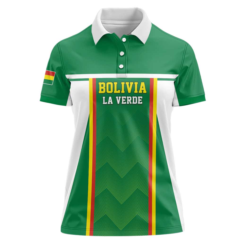 Custom Bolivia Football Women Polo Shirt Go Champions La Verde Green Version