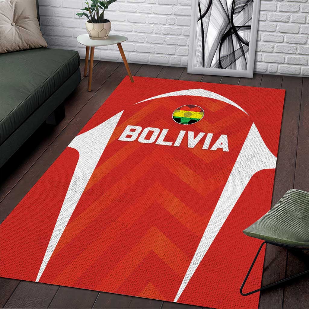 Bolivia Football Area Rug Go Champions La Verde Red Version