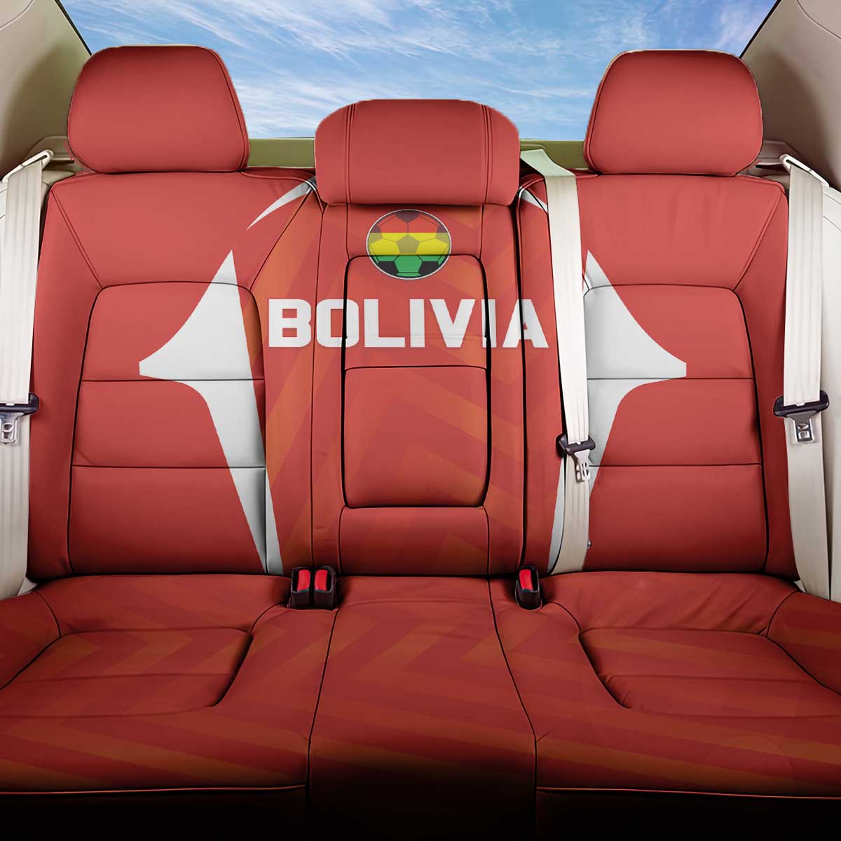 Bolivia Football Back Car Seat Cover Go Champions La Verde Red Version