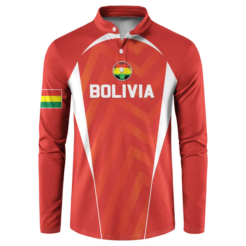 Custom Bolivia Football Button Sweatshirt Go Champions La Verde Red Version