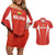 Custom Bolivia Football Couples Matching Off Shoulder Short Dress and Hawaiian Shirt Go Champions La Verde Red Version