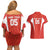 Custom Bolivia Football Couples Matching Off Shoulder Short Dress and Hawaiian Shirt Go Champions La Verde Red Version