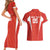 Custom Bolivia Football Couples Matching Short Sleeve Bodycon Dress and Hawaiian Shirt Go Champions La Verde Red Version