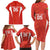 Custom Bolivia Football Family Matching Long Sleeve Bodycon Dress and Hawaiian Shirt Go Champions La Verde Red Version