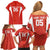 Custom Bolivia Football Family Matching Off Shoulder Short Dress and Hawaiian Shirt Go Champions La Verde Red Version