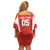 Custom Bolivia Football Family Matching Off Shoulder Short Dress and Hawaiian Shirt Go Champions La Verde Red Version