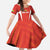 Custom Bolivia Football Family Matching Short Sleeve Bodycon Dress and Hawaiian Shirt Go Champions La Verde Red Version