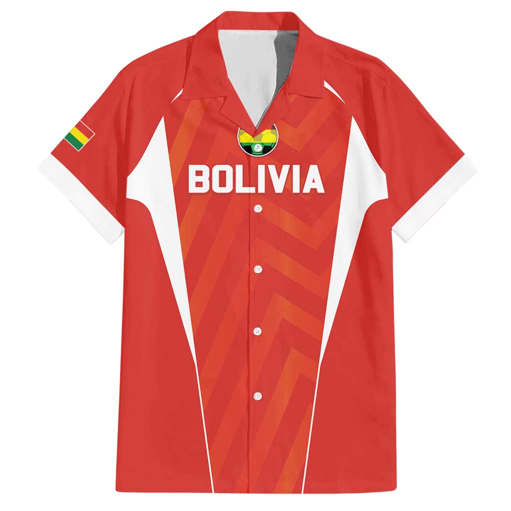 Custom Bolivia Football Hawaiian Shirt Go Champions La Verde Red Version