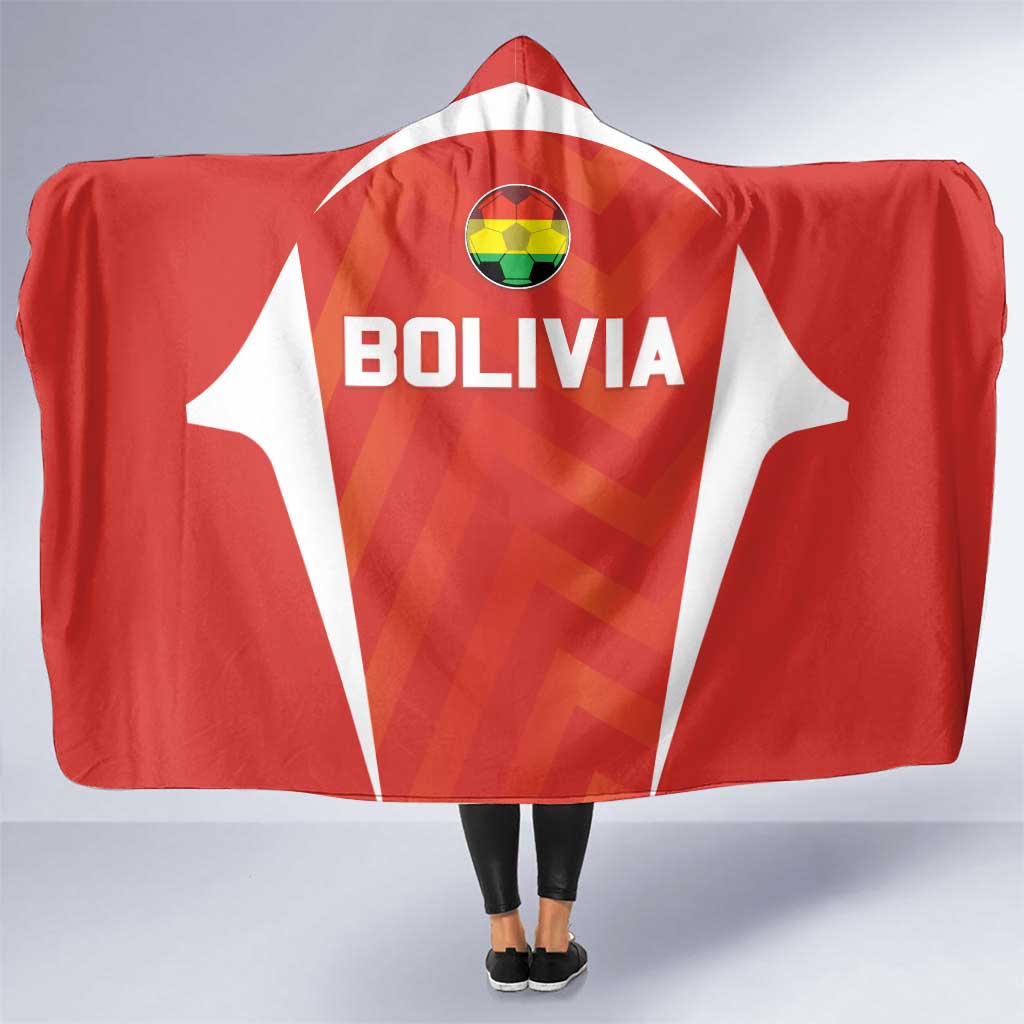 Bolivia Football Hooded Blanket Go Champions La Verde Red Version