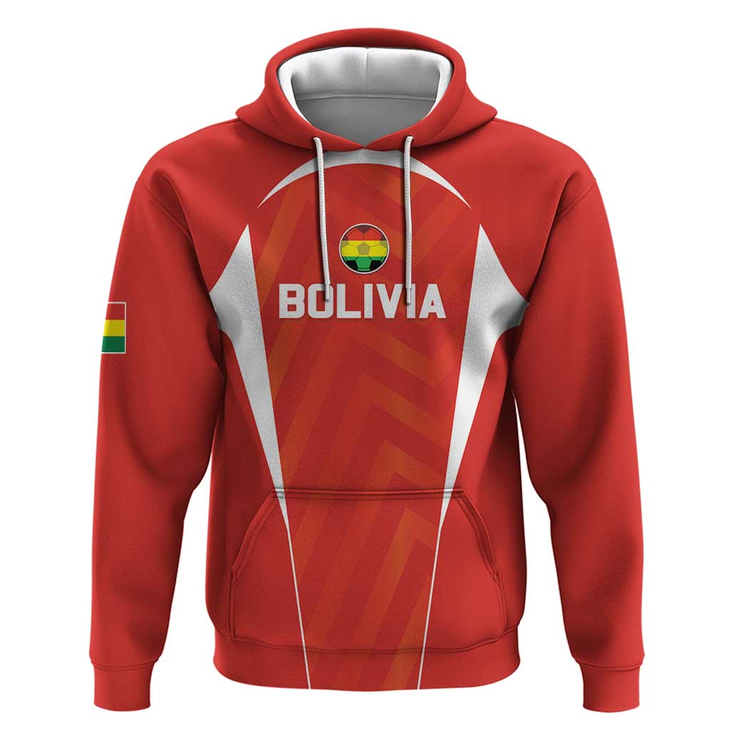 Custom Bolivia Football Hoodie Go Champions La Verde Red Version