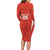 Custom Bolivia Football Long Sleeve Bodycon Dress Go Champions La Verde Red Version