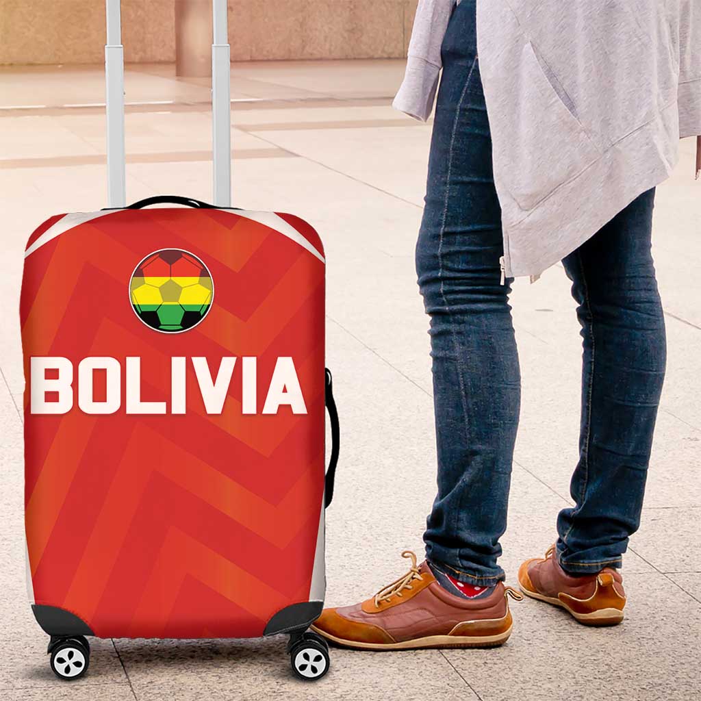 Bolivia Football Luggage Cover Go Champions La Verde Red Version