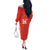 Custom Bolivia Football Off The Shoulder Long Sleeve Dress Go Champions La Verde Red Version