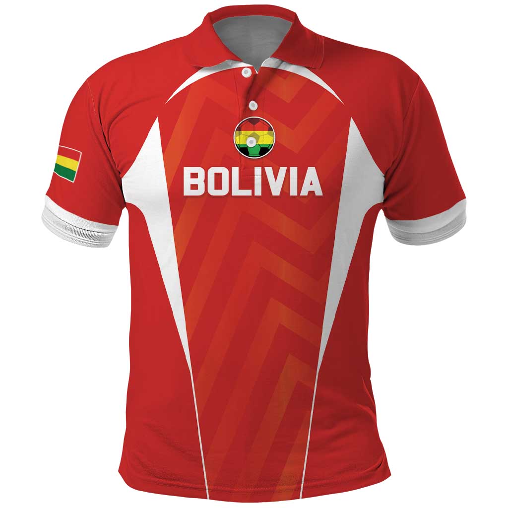 Custom Bolivia Football Polo Shirt Go Champions La Verde Red Version