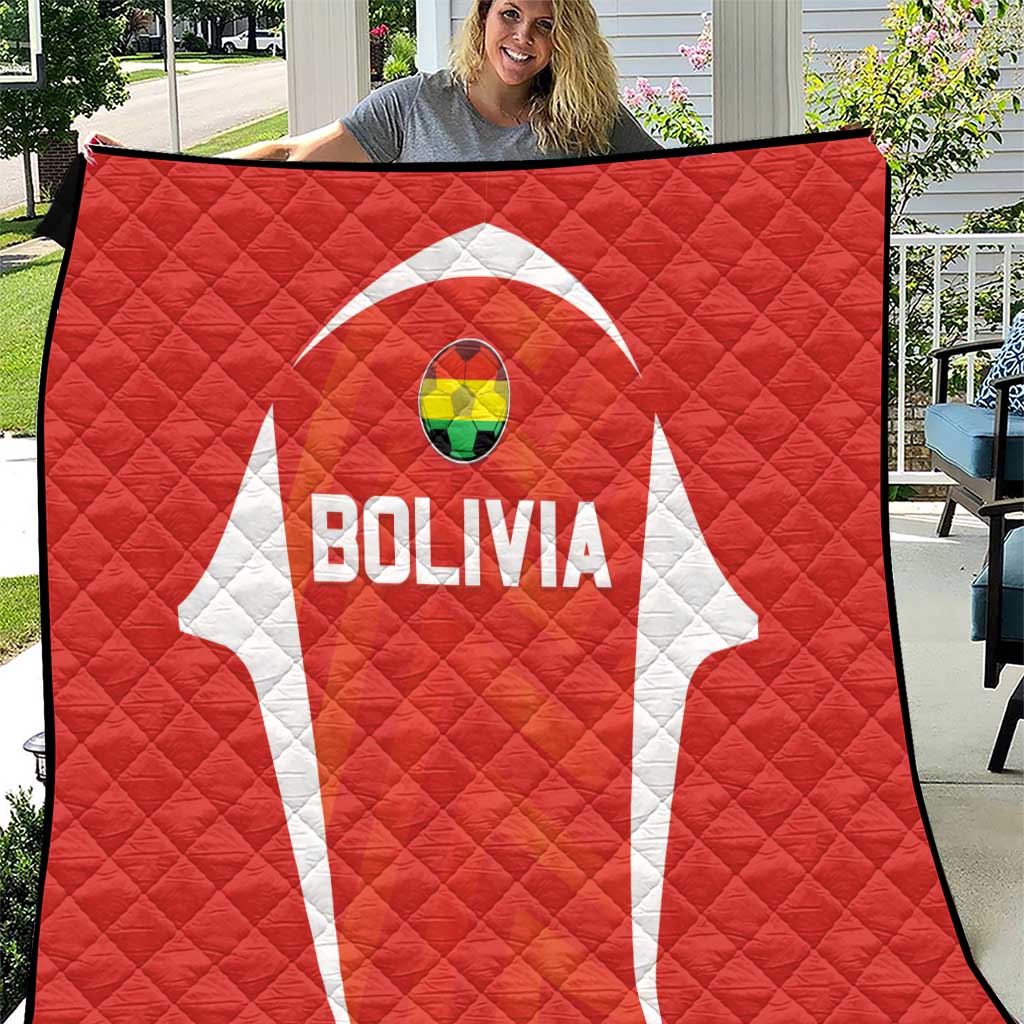 Bolivia Football Quilt Go Champions La Verde Red Version