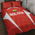 Bolivia Football Quilt Bed Set Go Champions La Verde Red Version