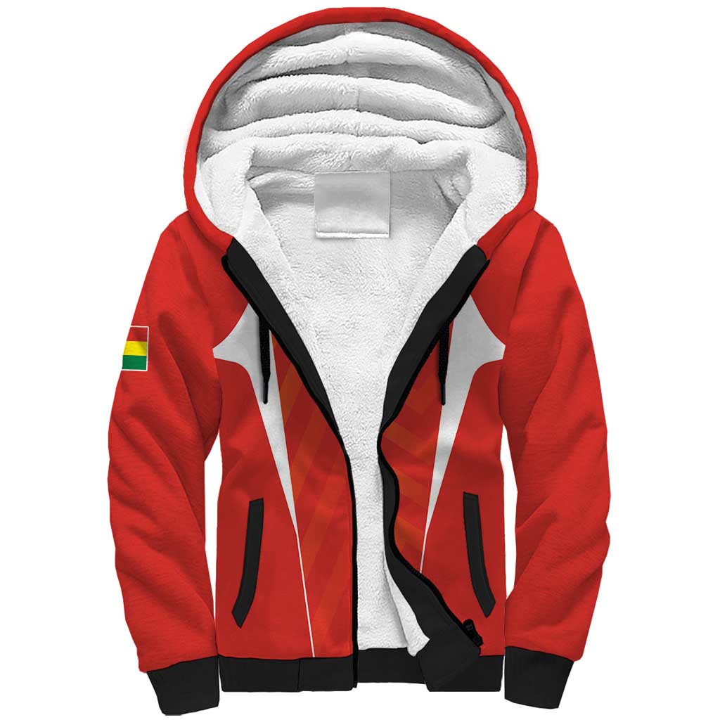 Custom Bolivia Football Sherpa Hoodie Go Champions La Verde Red Version