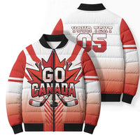 Canada Ice Hockey Custom Bomber Puffer Jacket Go Canada Unique Style