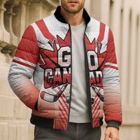 Canada Ice Hockey Custom Bomber Puffer Jacket Go Canada Unique Style