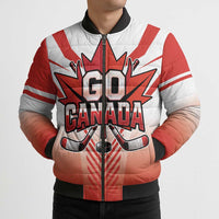 Canada Ice Hockey Custom Bomber Puffer Jacket Go Canada Unique Style
