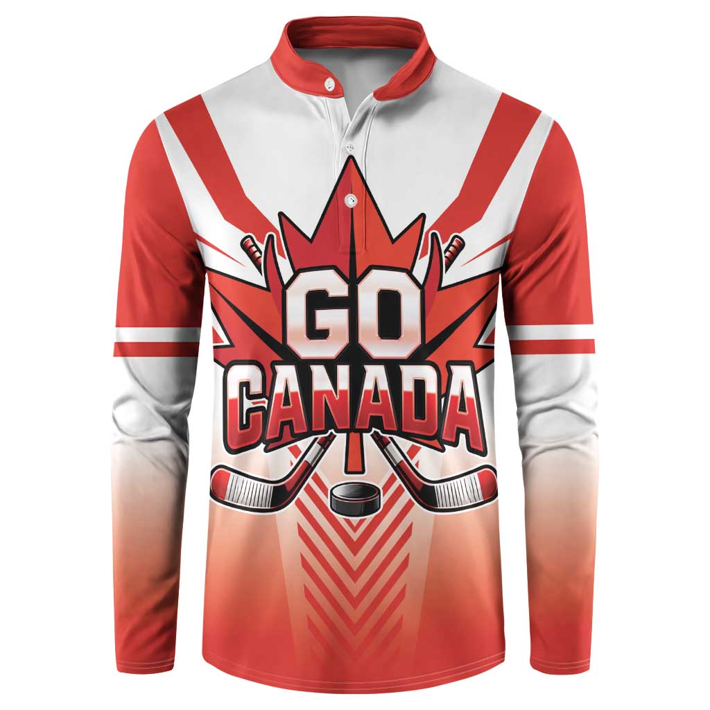 Canada Ice Hockey Custom Button Sweatshirt Go Canada Unique Style