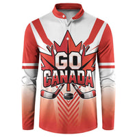 Canada Ice Hockey Custom Button Sweatshirt Go Canada Unique Style