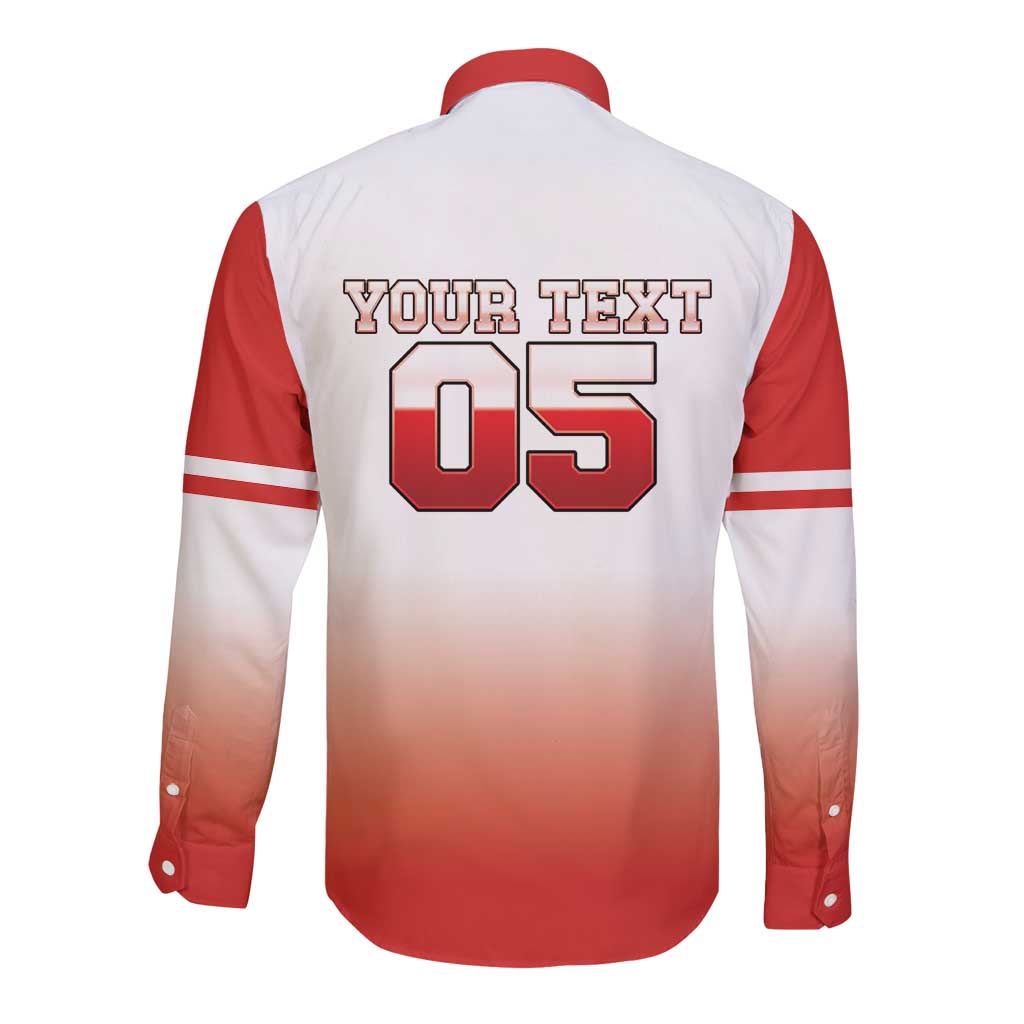 Canada Ice Hockey Custom Long Sleeve Button Shirt Go Canada Unique Style