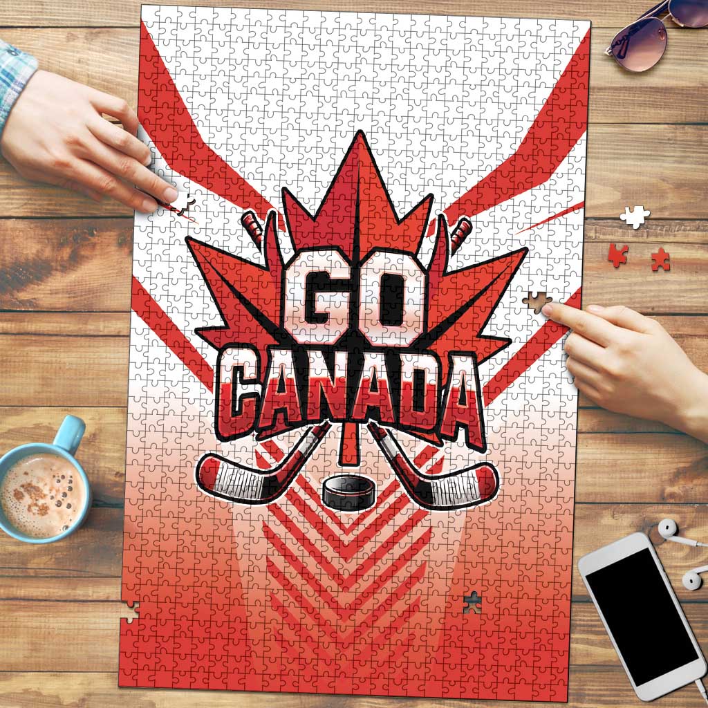 Canada Ice Hockey Puzzle Go Canada Unique Style