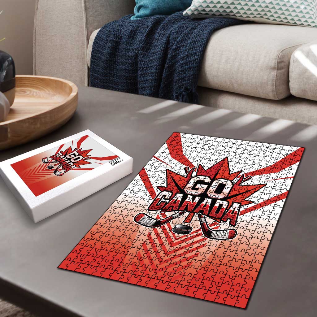 Canada Ice Hockey Puzzle Go Canada Unique Style