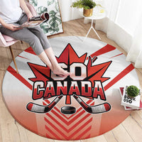 Canada Ice Hockey Round Carpet Go Canada Unique Style