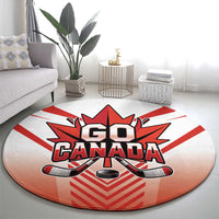 Canada Ice Hockey Round Carpet Go Canada Unique Style