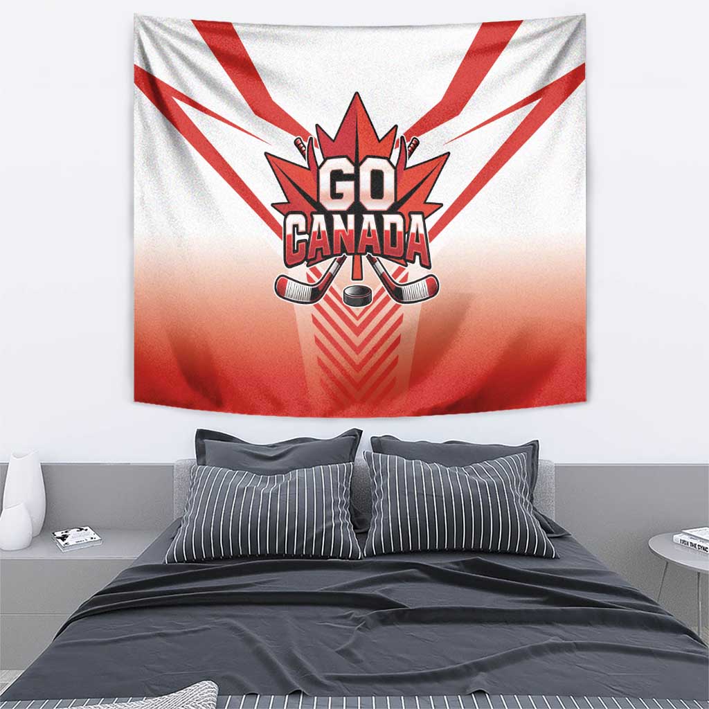 Canada Ice Hockey Tapestry Go Canada Unique Style