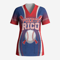 Puerto Rico Baseball Custom Scrub Top Unique Style