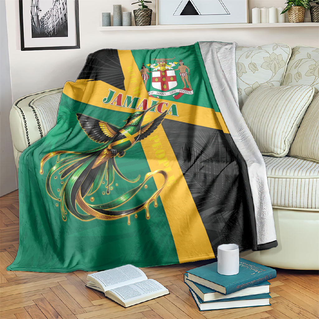Jamaica Independence Day Blanket Coat Of Arms With Doctor Bird Tropical Vibes