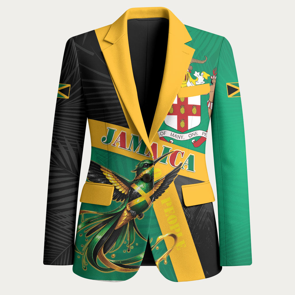 Jamaica Independence Day Blazer Coat Of Arms With Doctor Bird Tropical Vibes