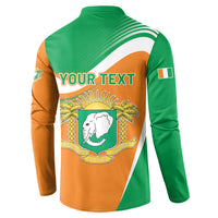 Personalized Ivory Coast 1960 Button Sweatshirt Happy Independence Day