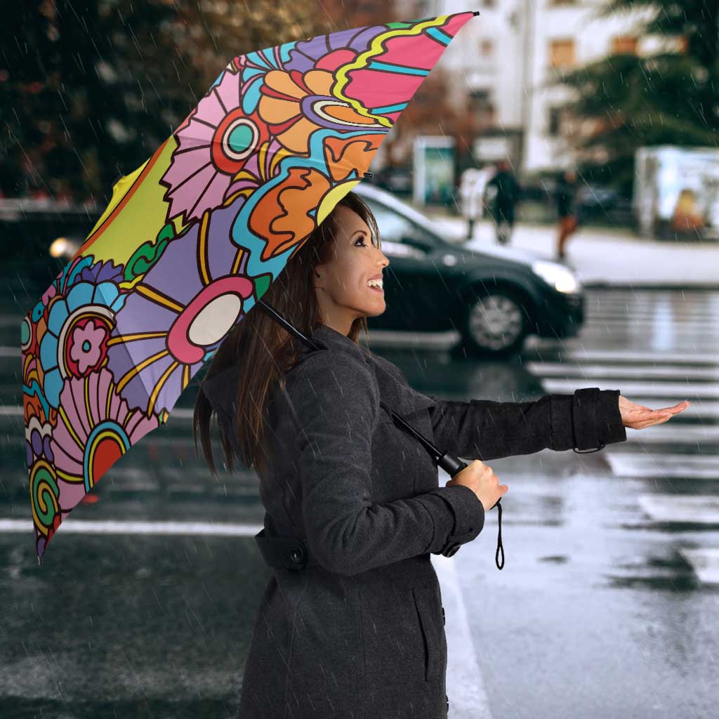 Hippie Peace Love Umbrella Colorful Style - Wonder Print Shop